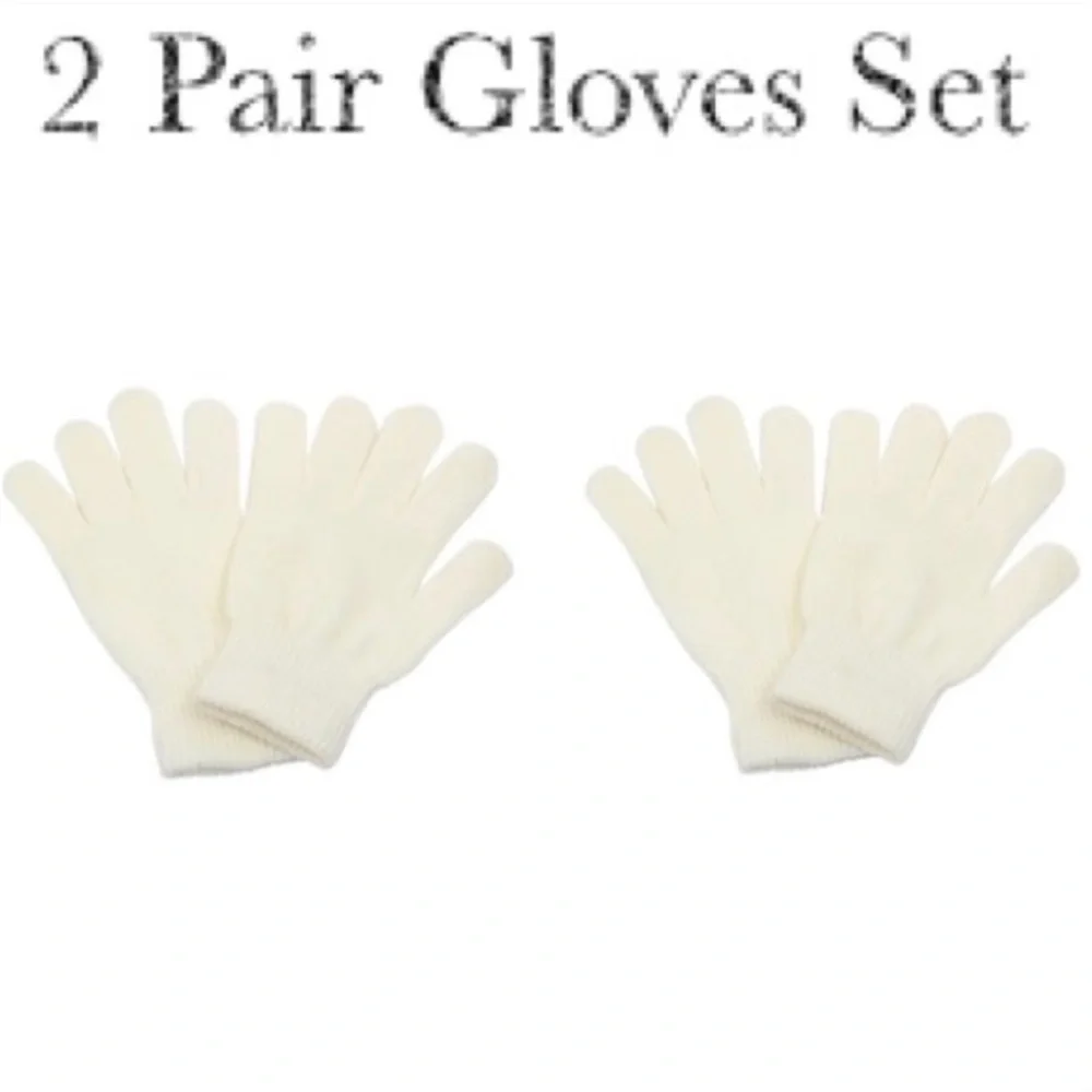 Warm Winter White Cream Soft Warm  Knit Magic Stretch Gloves Womens Size Gloves